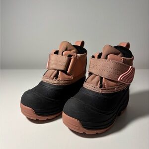 Toddler Black and Pink Boots